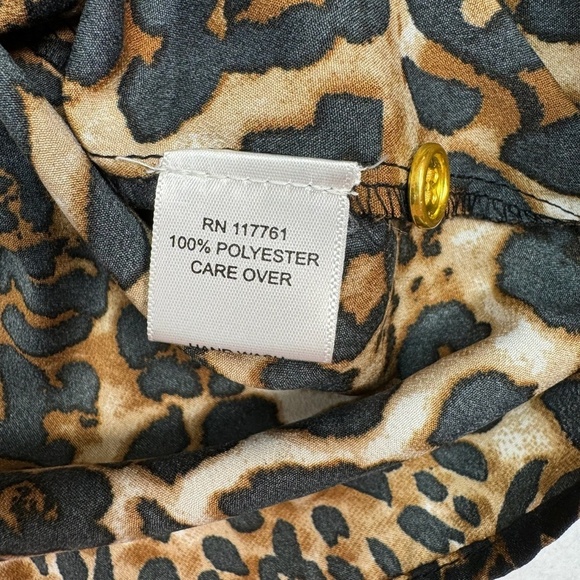 Mph Collection Sleeveless Mini Dress Womens Sz 2X Animal Print Button Down NWT - Picture 4 of 10